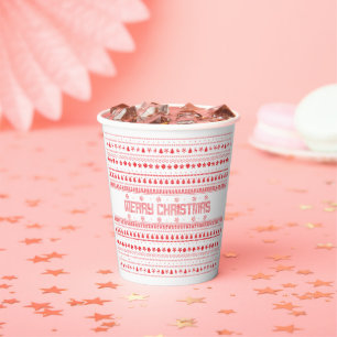 Funny Ugly Merry Christmas Pattern  Paper Cups