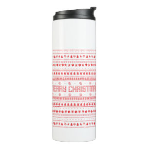Funny Ugly Merry Christmas pattern Thermal Tumbler