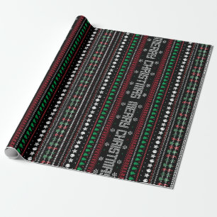 Funny Ugly Merry Christmas pattern Wrapping Paper