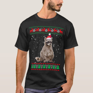 Funny Ugly Sweater Xmas Animals Christmas Racoon 