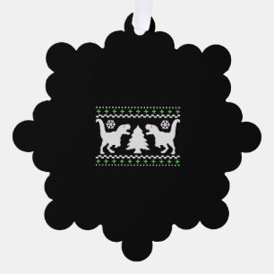 Funny Ugly T REX Christmas Tree Decoration Card