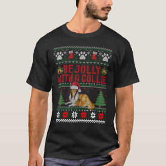 Funny Ugly Xmas Sweater Dog Be Jolly With A Rough