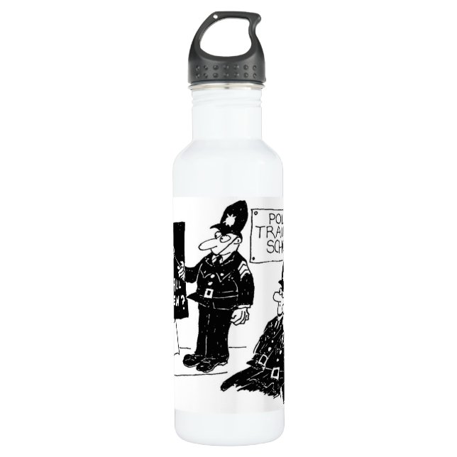 Funny UK Police Training School 710 Ml Water Bottle (Front)