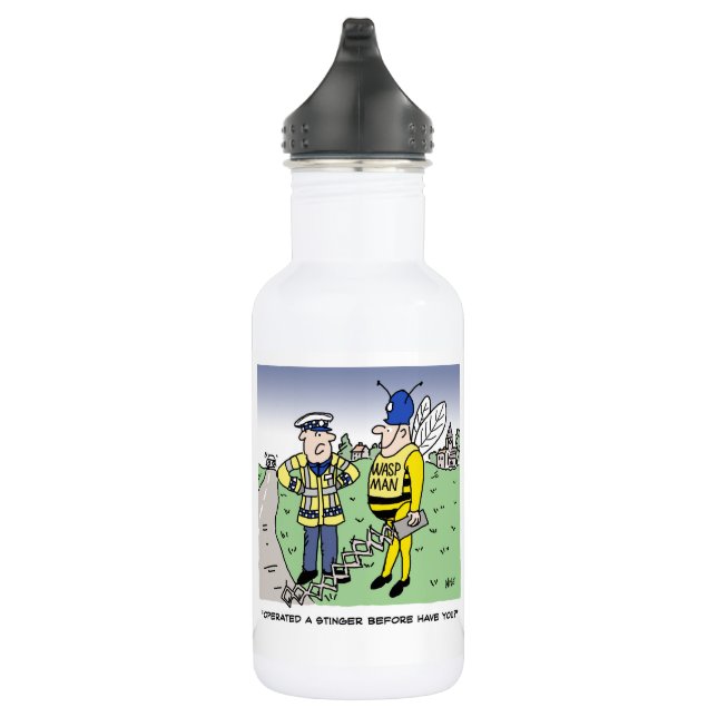 Funny UK Traffic Police Cartoon 532 Ml Water Bottle (Right)