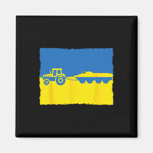 Funny Ukraine Farmer Tractor Steals A Russian Tank Magnet