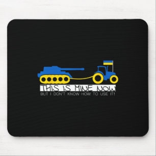 Funny Ukrainian Farmer Pulling A Tank With Tractor Mouse Pad