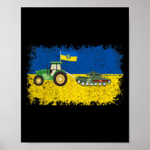 Funny Ukrainian Farmer Steals Tank Meme I Stand Wi Poster