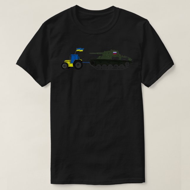 Funny Ukrainian Tractor Pulling Russia Tank Ukrain (Design Front)