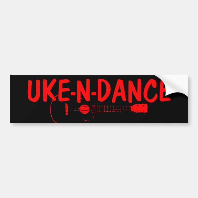funny ukulele bumper sticker (Front)