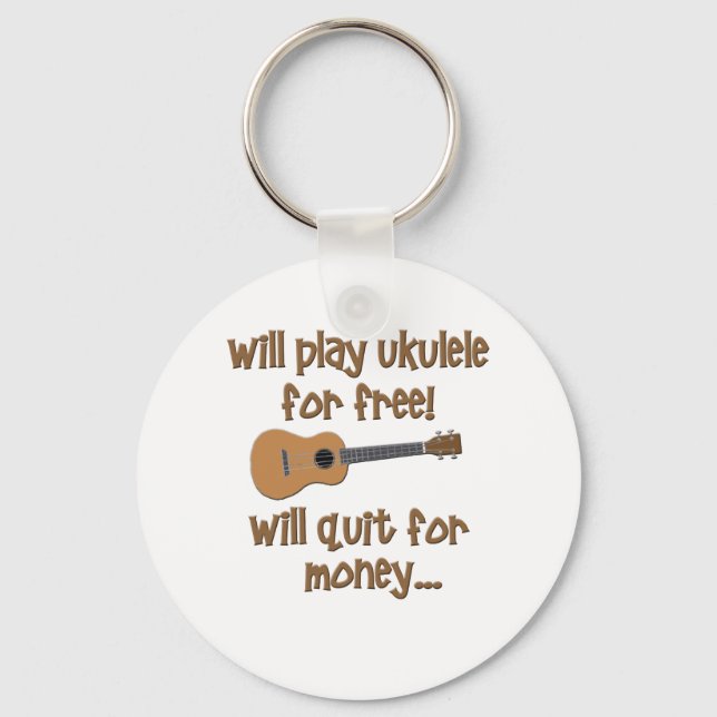 Funny Ukulele Key Ring (Front)