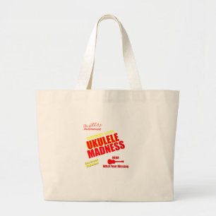 Funny Ukulele Madness Large Tote Bag