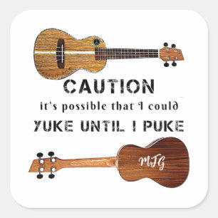Funny Ukulele Musician Humour Square Sticker