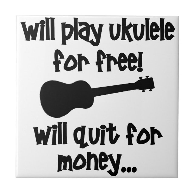 Funny Ukulele Tile (Front)