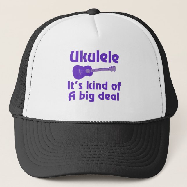 Funny Ukulele Trucker Hat (Front)