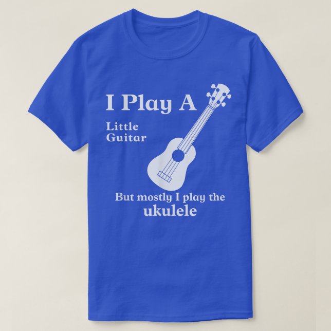 Funny Ukulele Tshirts Musician Little Guitar 939 (Design Front)