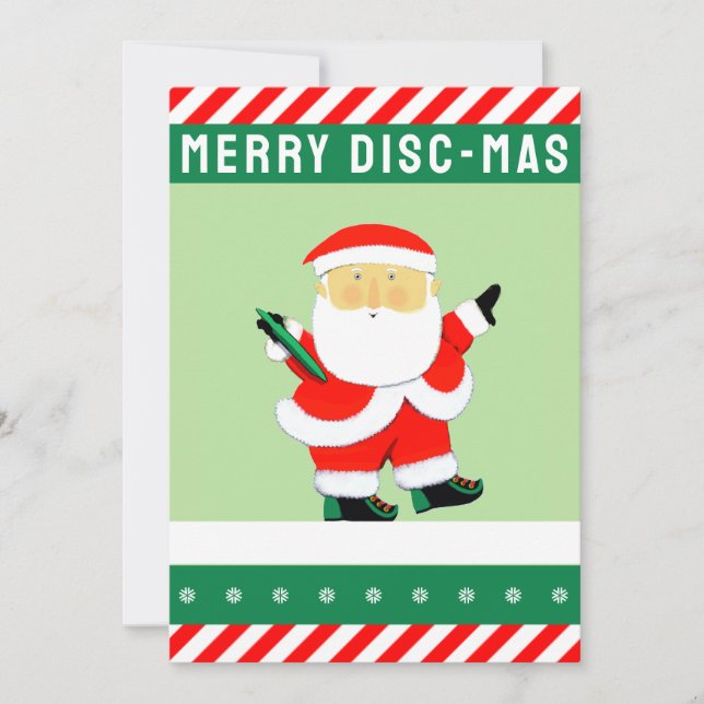 Funny Ultimate Frisbee Holiday Card (Front)
