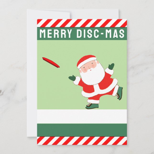 Funny Ultimate Frisbee Holiday Card (Front)