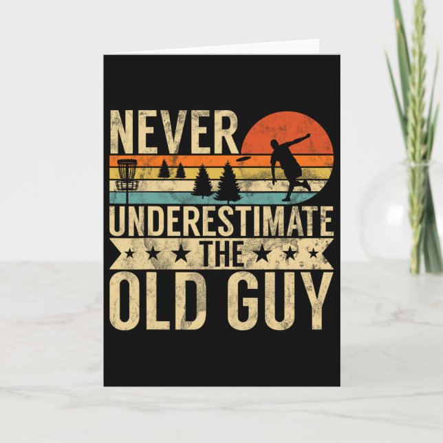Funny Ultimate Frisbee The Old Guy Disc Golf Men's Card (Front)