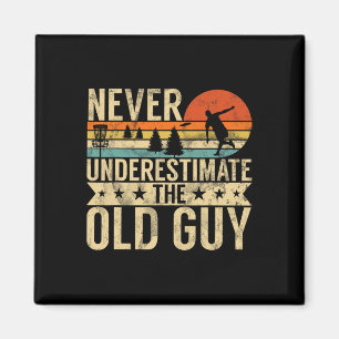 Funny Ultimate Frisbee The Old Guy Disc Golf Men's Magnet