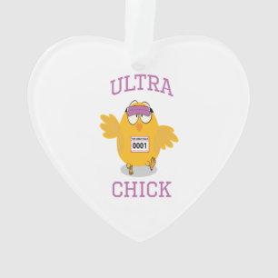 Funny Ultra Chick Runner Ornament