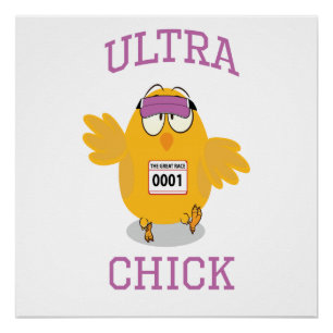 Funny Ultra Chick Runner Poster