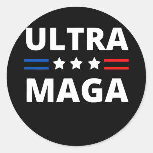 Funny Ultra Maga Proud Ultra Maga American Classic Round Sticker
