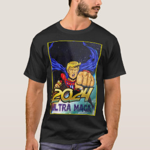 Funny Ultra Maga Vintage American Flag Ultra-Maga T-Shirt