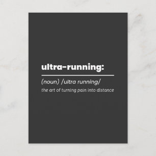 Funny ultra running definition postcard