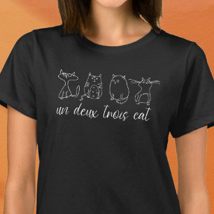 Funny Un Deux Trois Cat Lover T-Shirt
