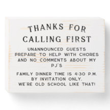 Funny Unannounced Guests Front Door Sign