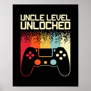 Funny Uncle Art For Men Dad Gaming Promoted Uncle Poster