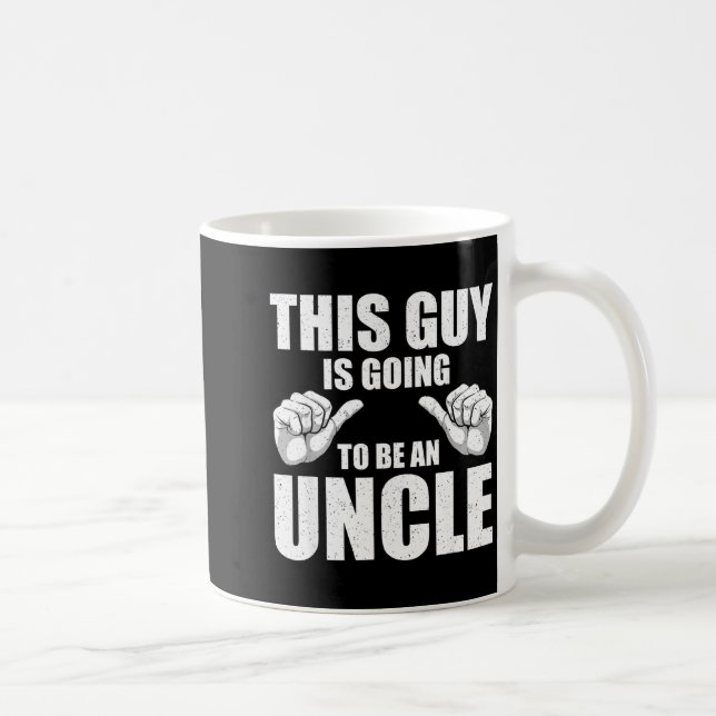 Funny Uncle Design For Uncle Men First Time Uncle  Coffee Mug (Right)