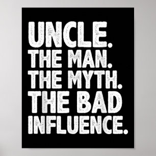 Funny Uncle Design For Uncle Men First Time Uncle  Poster