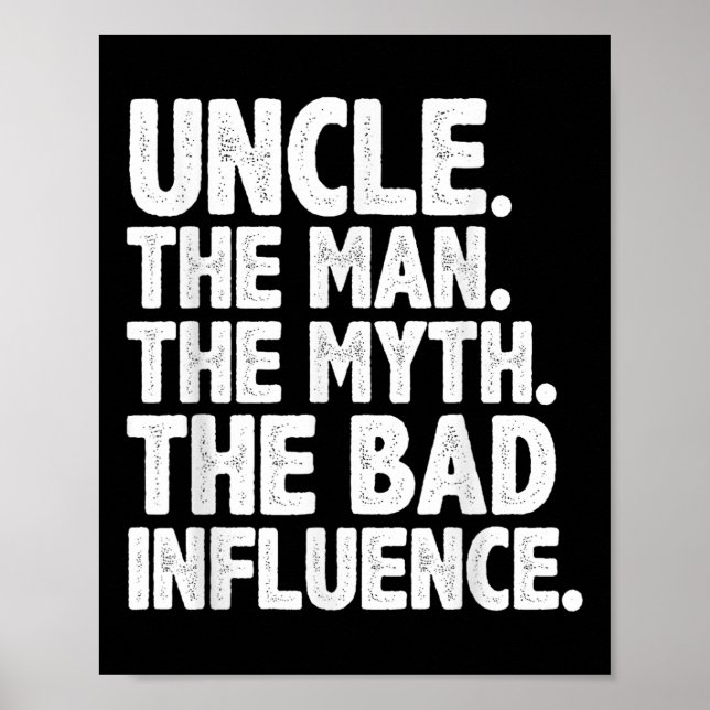 Funny Uncle Design For Uncle Men First Time Uncle  Poster (Front)