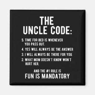 Funny Uncle Gifts By Design Tee Company Uncle Code Magnet