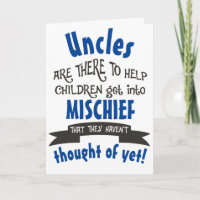 Funny Uncle Mischief Birthday