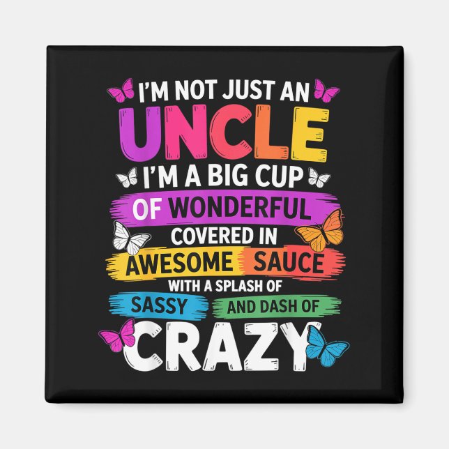 Funny Uncle Quote Sy Cool Uncle Men  Magnet (Front)