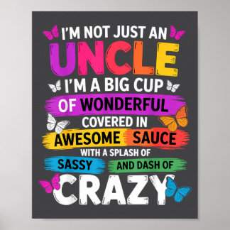 Funny Uncle Quote Sy Cool Uncle Men  Poster