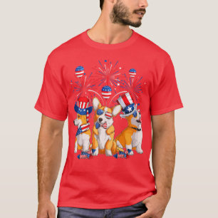 Funny Uncle Sam Corgi Dog Lover Patriotic Happy 4t T-Shirt