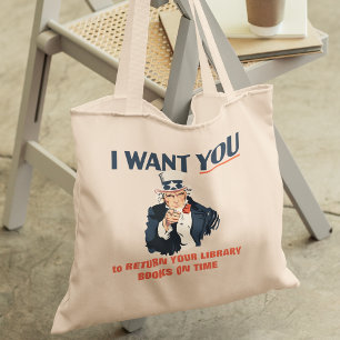 Funny Uncle Sam Custom Message Tote Bag