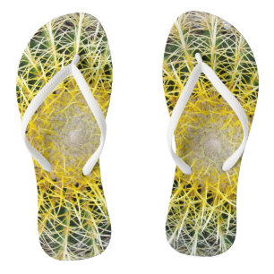 Funny Uncomfortable Globe Cactus Botanical Photo Thongs