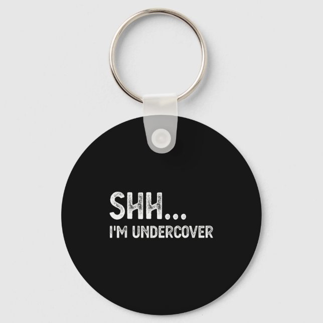 Funny Undercover Cop Easy Costume Lice  Key Ring (Front)