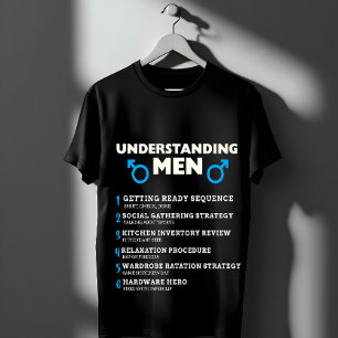 Funny Understanding Men Flowchart Gag Gift Humor T-Shirt