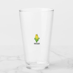 Funny Uni Corn Unicorn Corn Lovers Corn Farmer Tan Glass