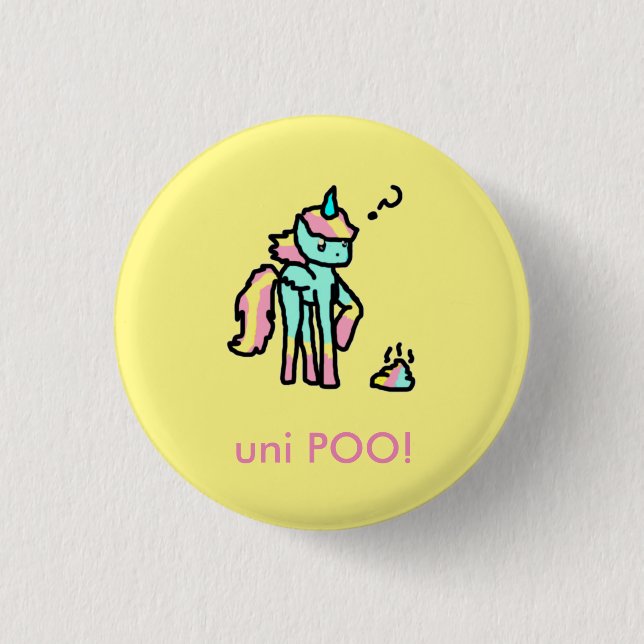 funny uni poo button (Front)