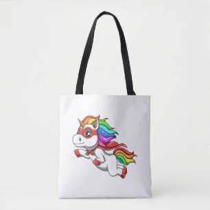 Funny unicorn as hero for a Superhero Tote Bag