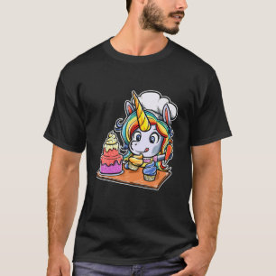Funny Unicorn Baking Cupcakes Baker Cake Baking T-Shirt