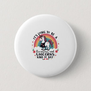 Funny Unicorn Boys Girls Men Women Costume Rainbow 6 Cm Round Badge
