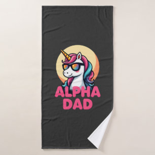 Funny Unicorn Dad Laufey Men Father's Day Christma Bath Towel