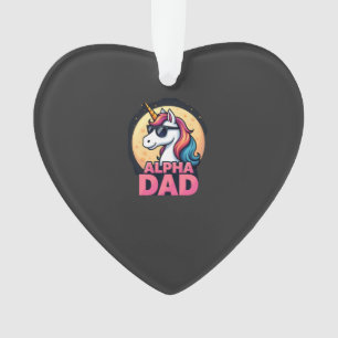 Funny Unicorn Dad Laufey Men Father's Day Christma Ornament